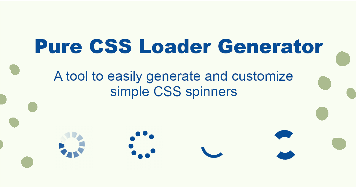 Pure CSS Loader Generator