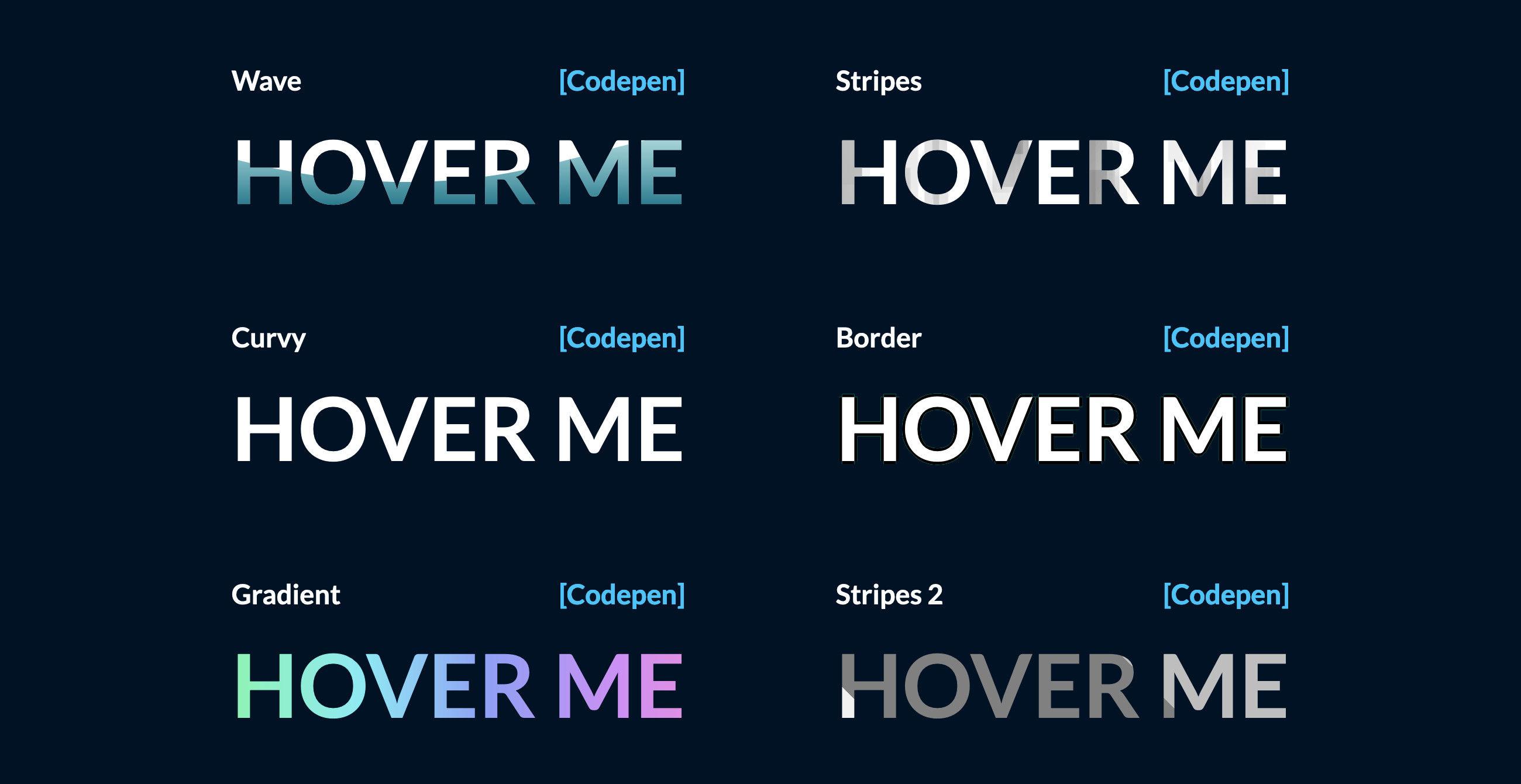 Creative Hover Effects