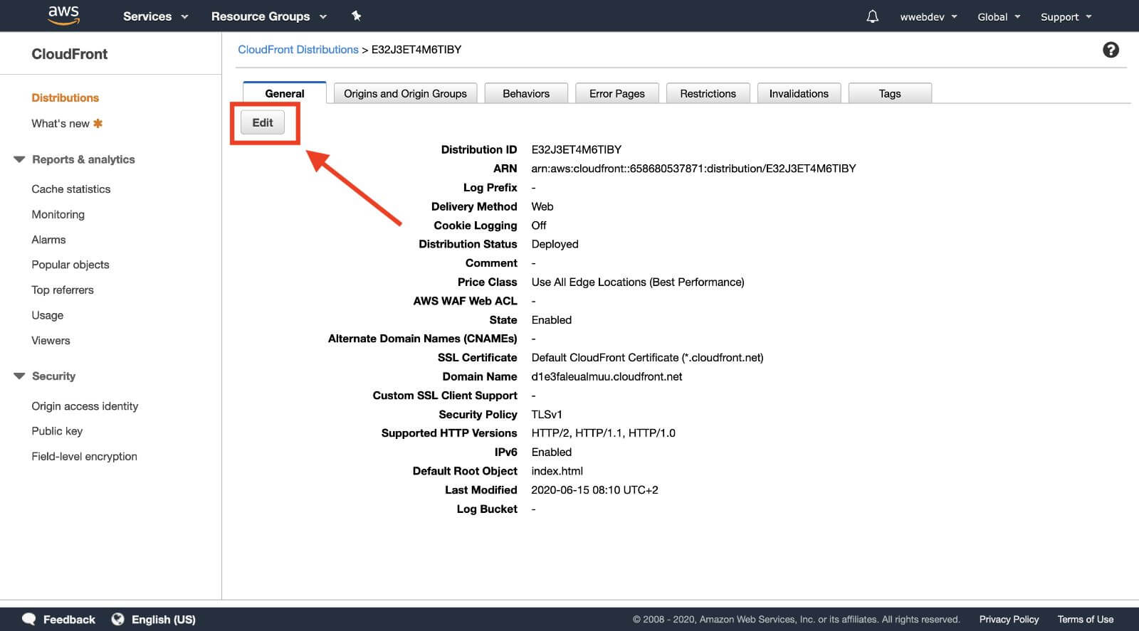 cloudfront edit