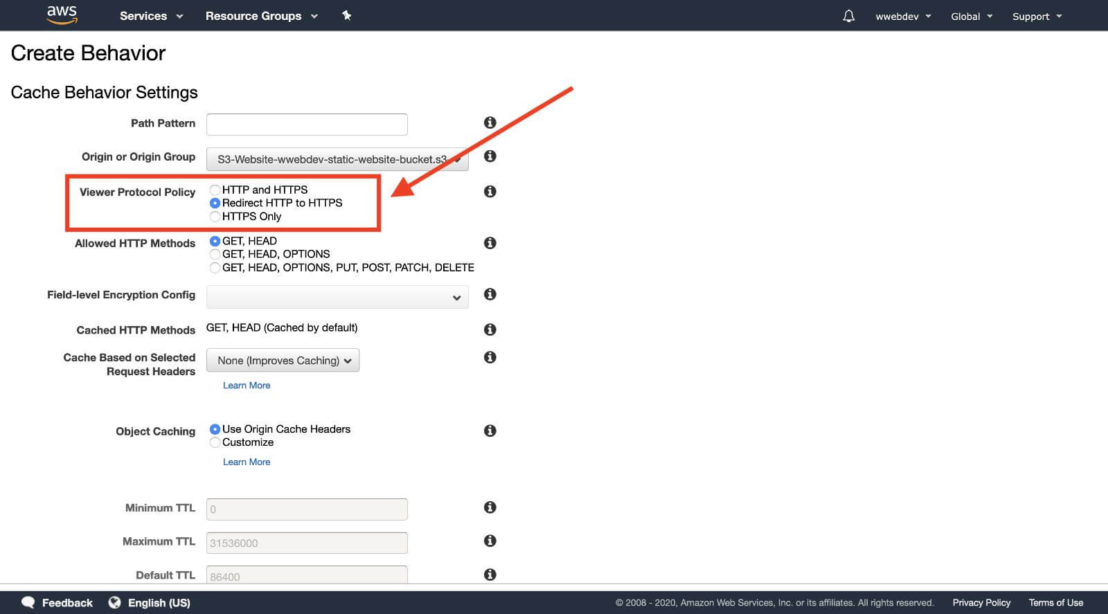 cloudfront add redirect