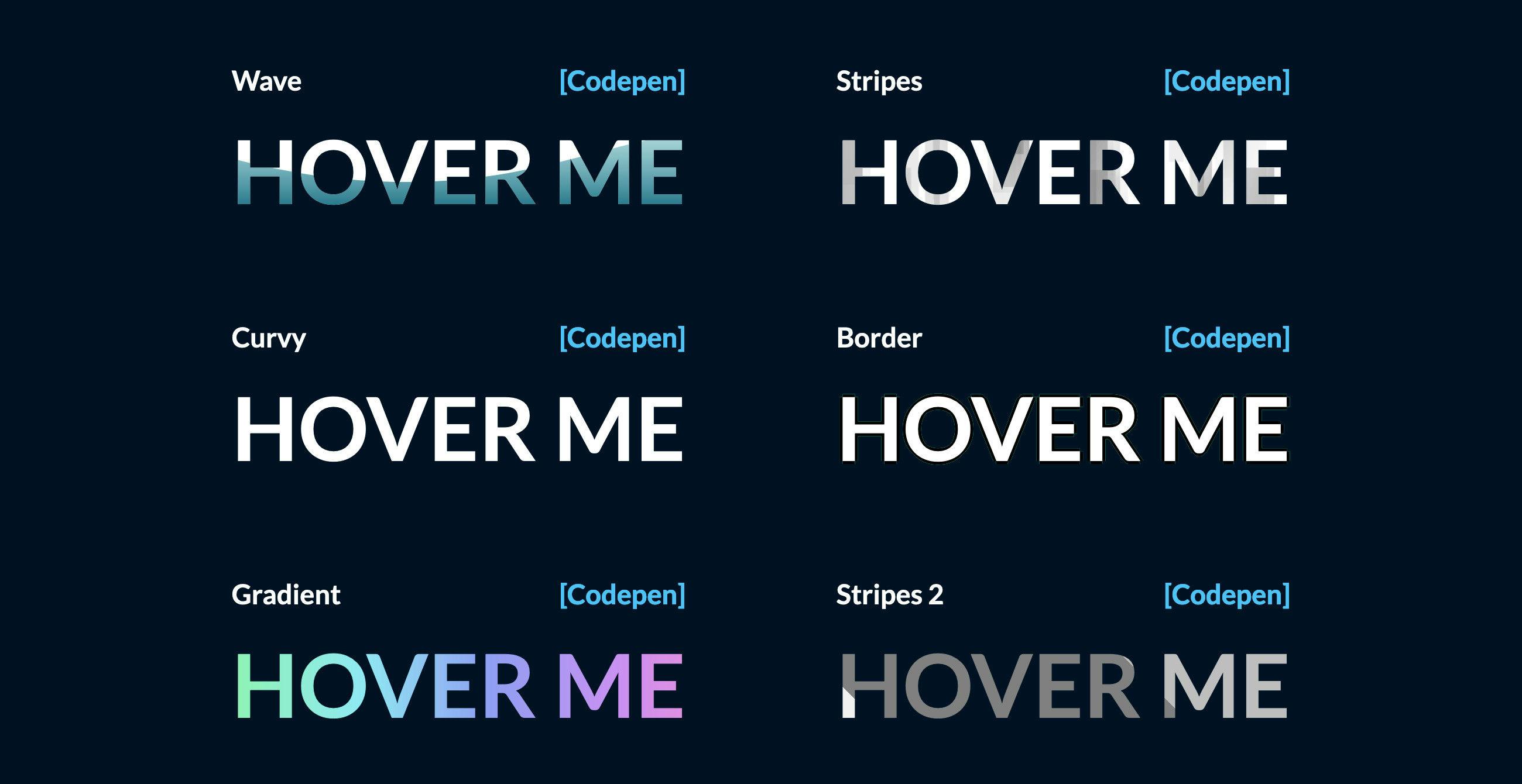 Creative Hover Effects