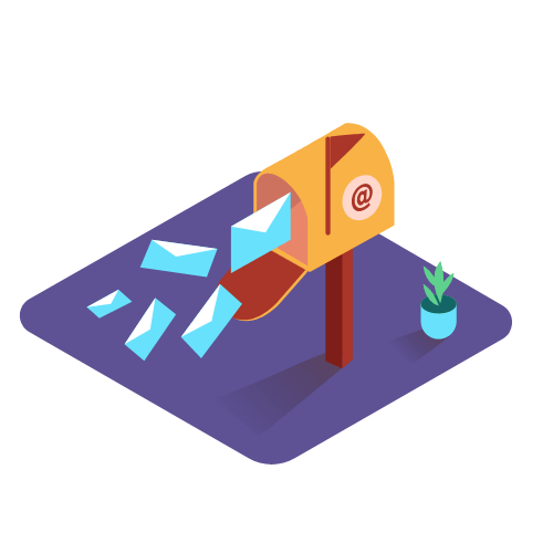 email postbox illustration