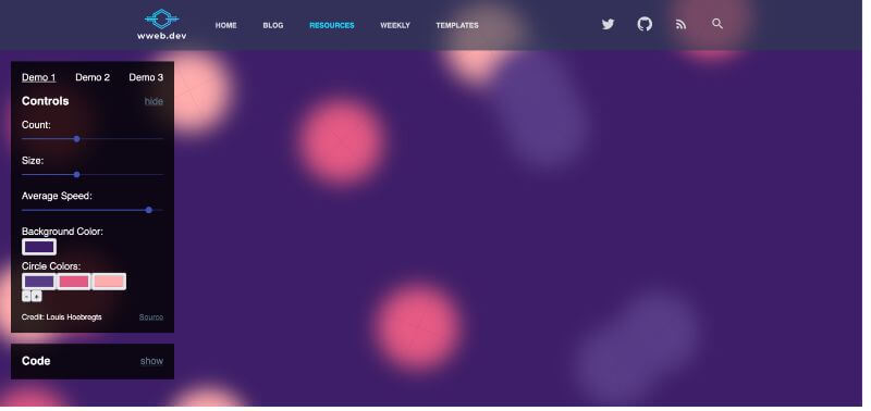 Animated CSS Background Generator 